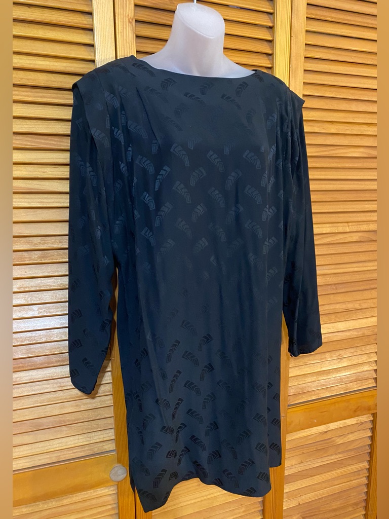 Vintage Argenti: 100% Silk Dress With Shapes